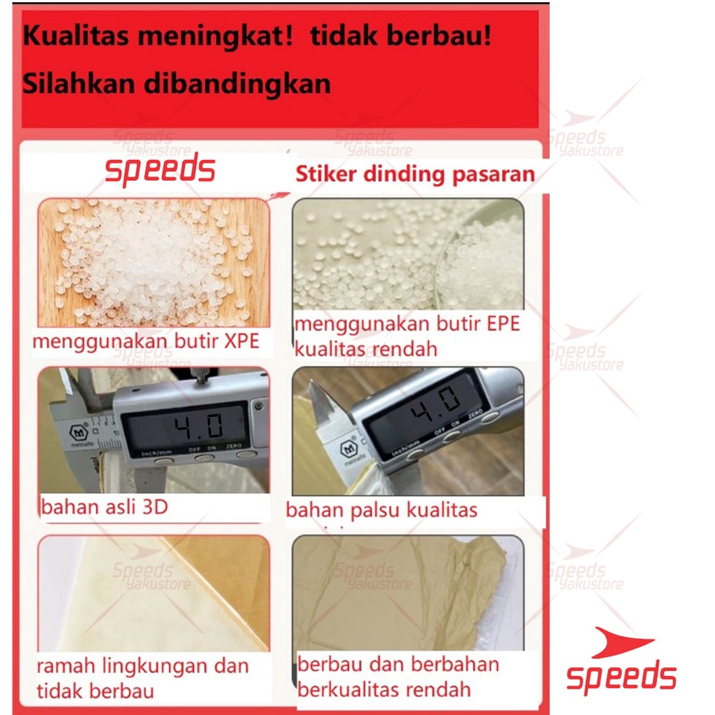 Rekomendasi Speeds Wallpaper Dinding Murah Wallpaper Dinding Kamar 3D Stiker Foam Bata Batu Walpaper