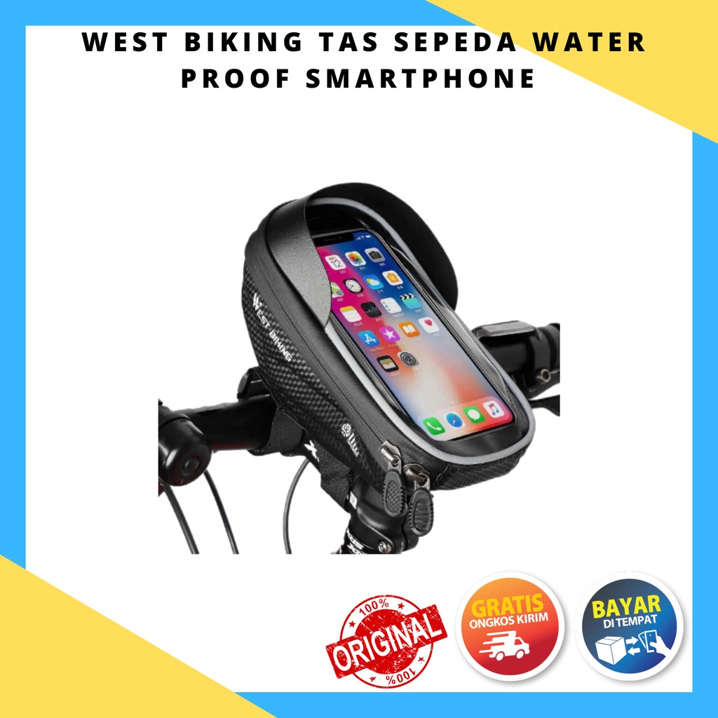 West Biking Tas Sepeda Waterproof Smartphone 6.5 Inch