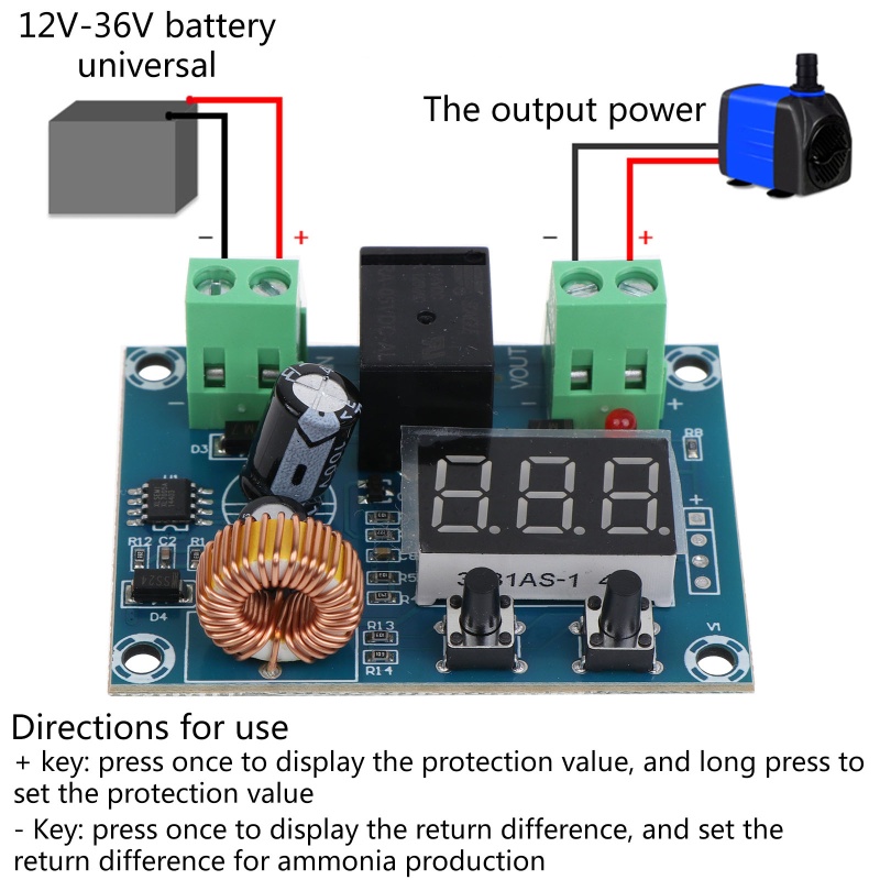 Btsg DC12-36V Putus Tegangan Rendah Untuk Perlindungan Modul Under-voltage XH-M