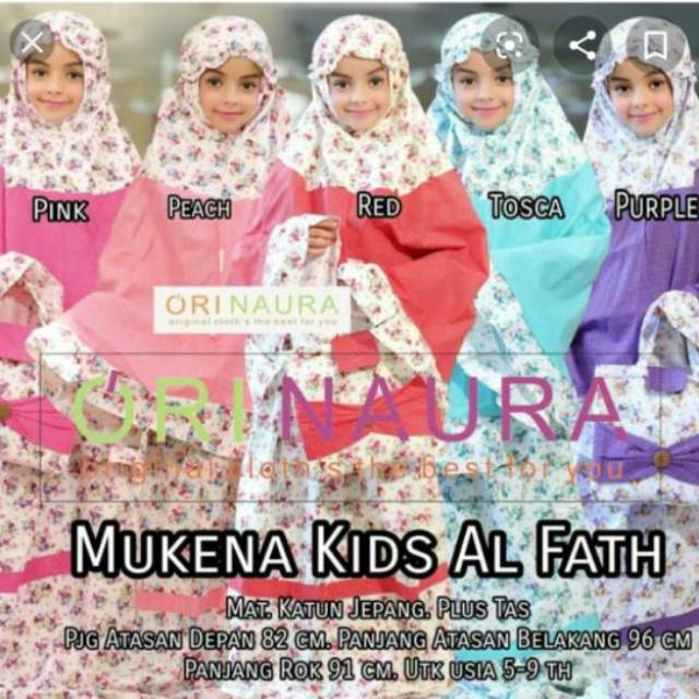 MUKENA KIDS AL FATH  | ORI NAURA