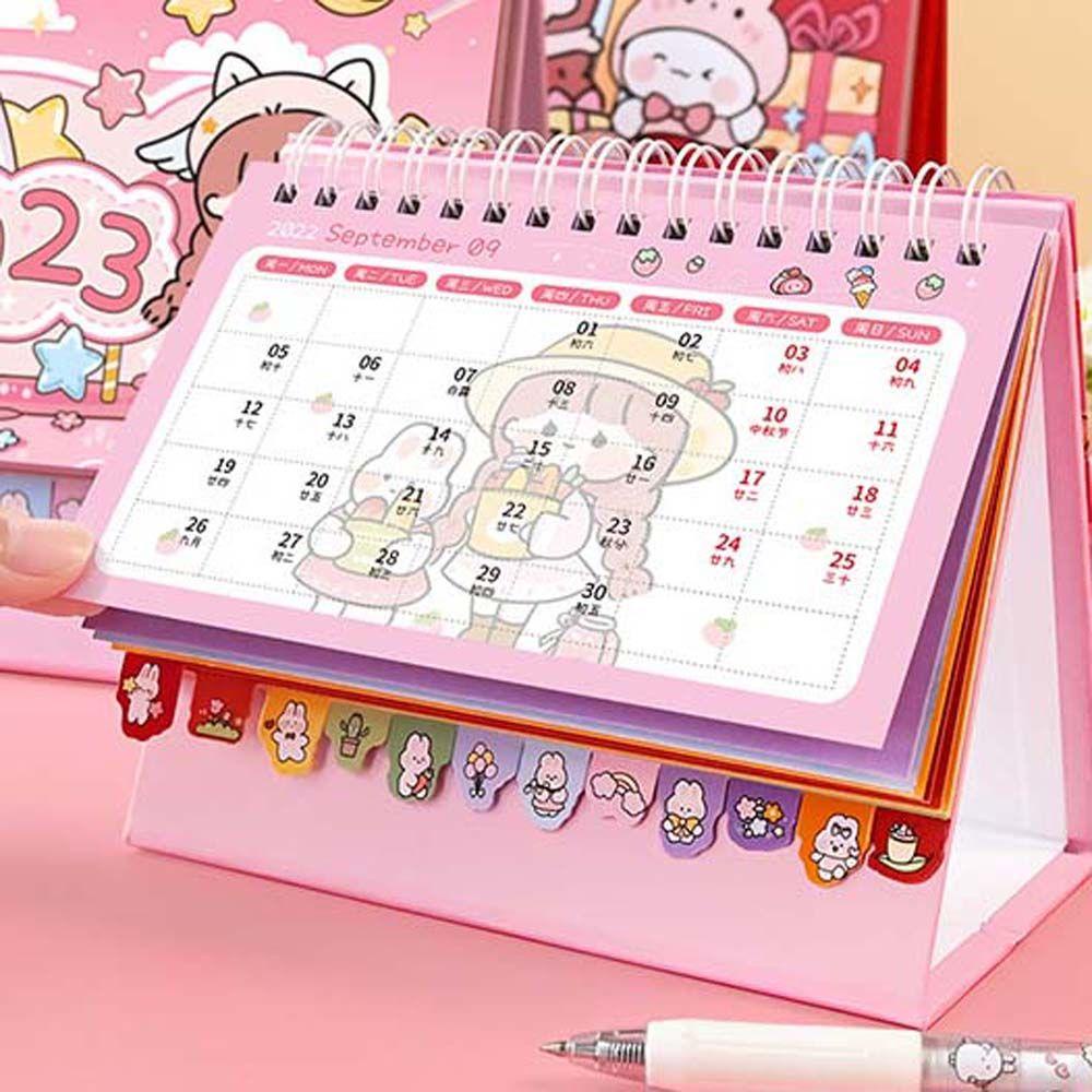 Lanfy 2023kalender Kreatif Siswa Perencana Mingguan Perlengkapan Kantor Sekolah Rumah Jadwal Organizer Alat Tulis Desktop