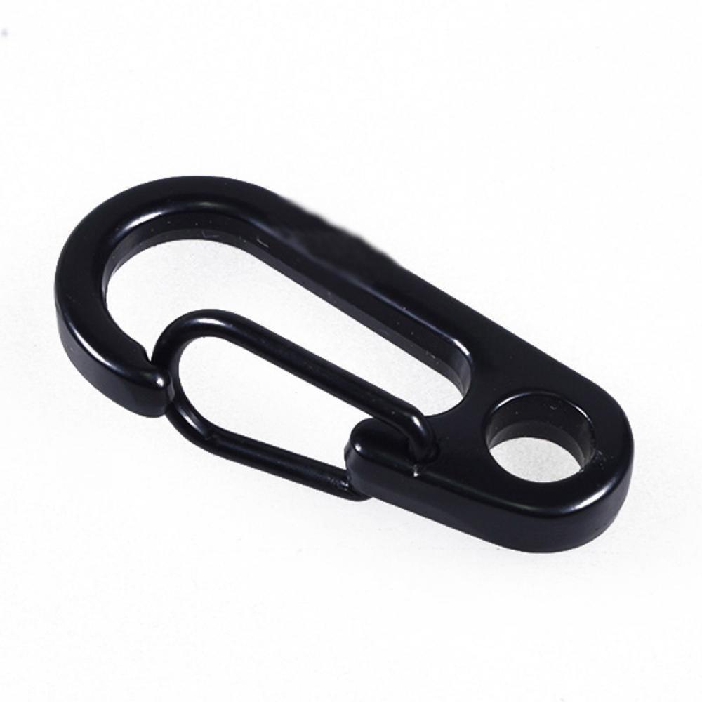 Suyo Sepasang Stainless Steel Carabiner Baru Gantungan Kunci Alat Split Ring