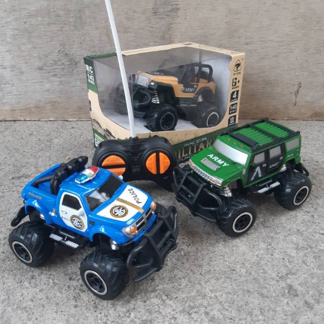 Rc Jeep Army Police Remote Control - Mobil Remot Kontrol Anak Edukasi