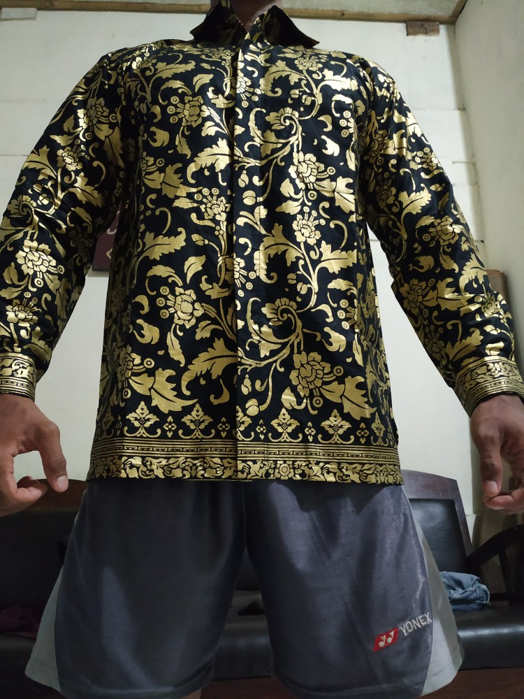 Kemeja Batik Pria Lengan Panjang M L Xl Xxl