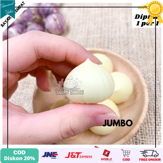 

◾COD◾ Bawang Putih Tunggal Kupas 500gram - SEDANG