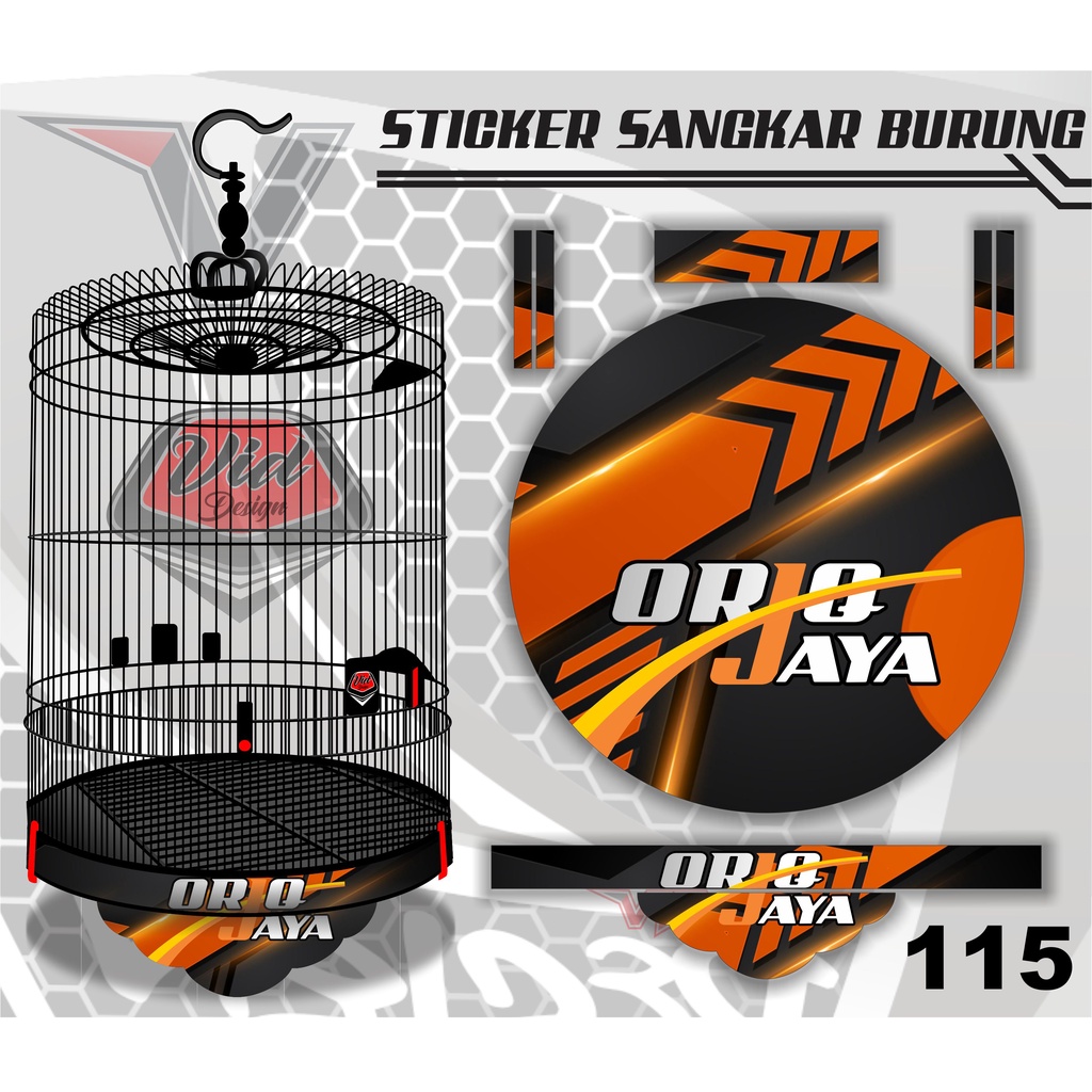 Decal Sangkar Murai Stiker Kandang Bulat Tebok Murai Oriq Jaya No 1 2 3 4