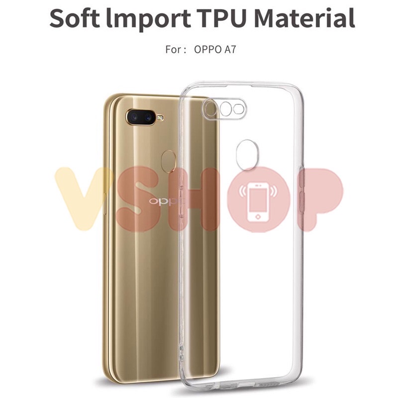 SOFTCASE TRANSPARAN OPPO A5S A7 A12 A11K F9 PREMIUM CLEAR SOFT CASE