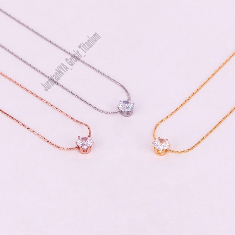 Kalung Titanium Mata Satu Super Cantik Anti Karat