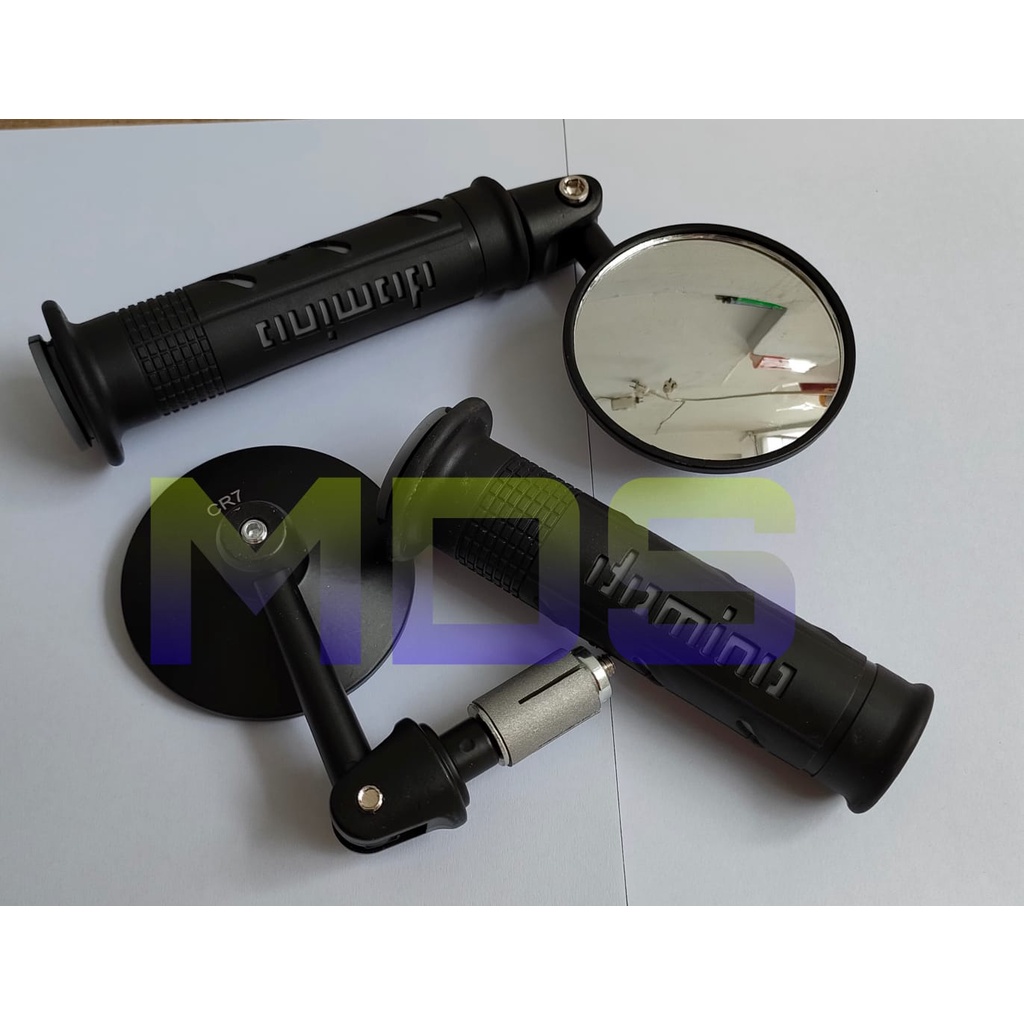 PAKET 2 In 1 Spion Jalu cembung bulat plus Handgrip sisik NMAX.BEAT.PCX.MIO.VARIO DLL-6