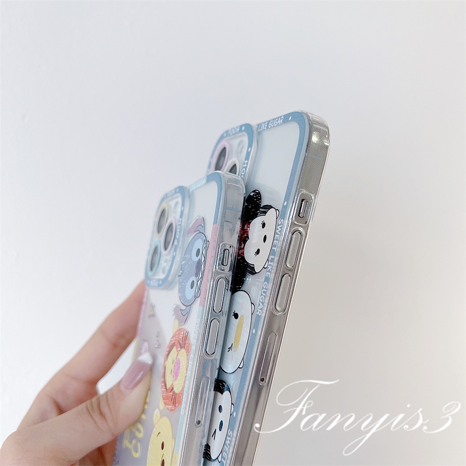 Samsung A14 A34 A54 M14 A04 A04s M23 A03 A13 A23 A33 A53 A73 A03s A02 A12 A22 A52 A72 A32 A51 A71 A50 A50s A30s A30 A20 A21s A31 A11 M53 Cartoon Mickey Mouse Bear Phone Case TPU Clear Soft Cover