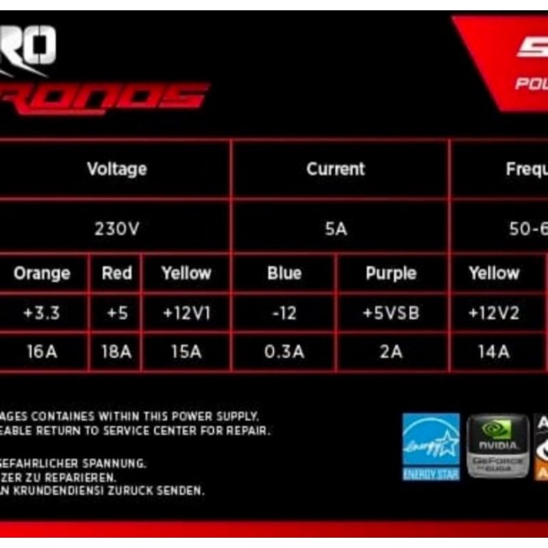 POWER SUPPLY VARRO 500W