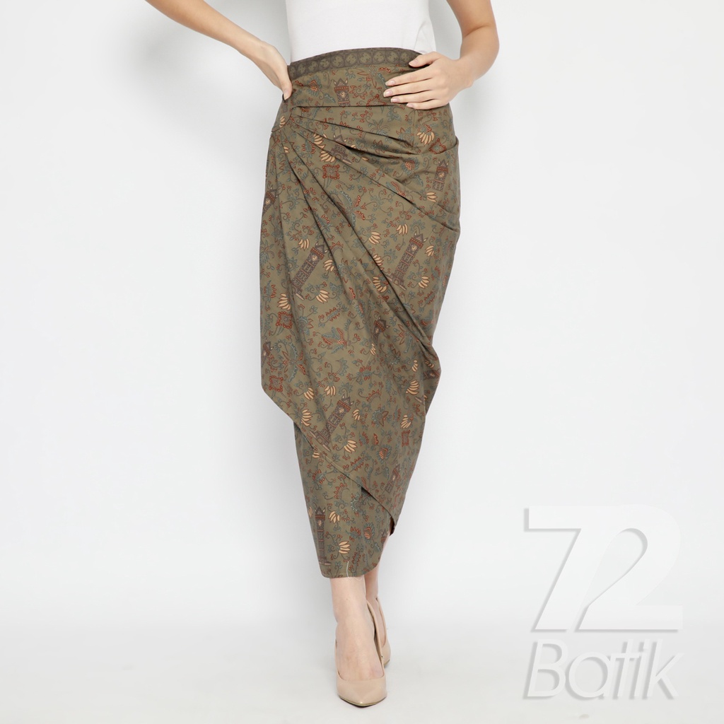 ROK BATIK SPAN Skirt Lilit Kebaya Instan Modern Wanita Motif Jam Gadang Warna Hijau Abu 721045 CAP 72 - Rok Batik Lilit Bawahan Skirt Kamen Kebaya Songket Batik Panjang Plisket Span Instan Jadi Bali Lembaran Premium Modern Untuk Wanita Kondangan