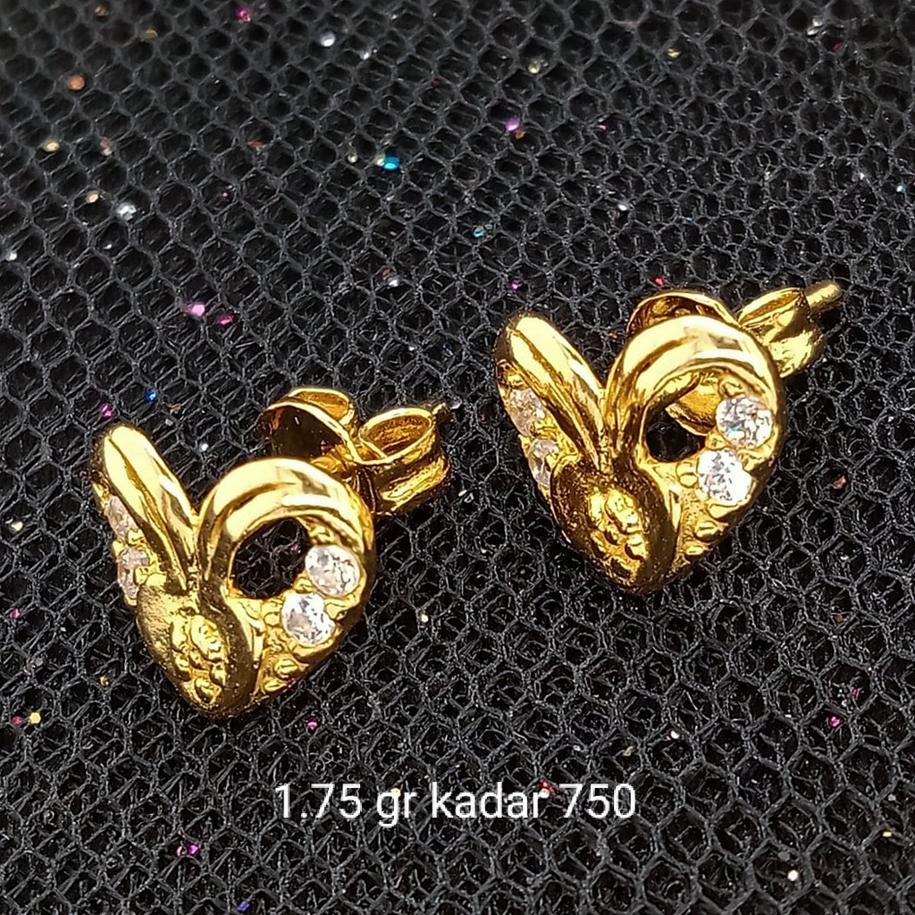 New Anting Emas 17 K - 1.75 gr Kadar 750 - 2916