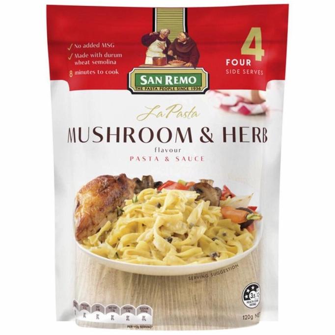 

SAN REMO LA PASTA MUSHROOM & HERB 120 gram