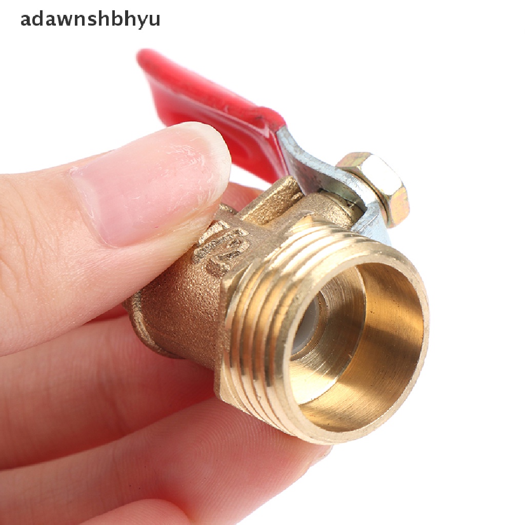 Adawnshbhyu Kuningan Ball Valve Selang Barb 1/4&quot; 3/8&quot; 1/2&quot; BSP Male Thread Connector Pipe Adapter