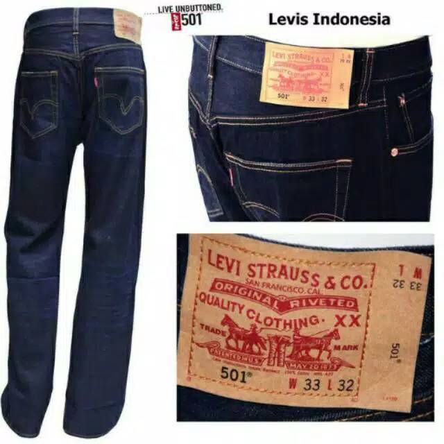 Celana panjang/celana jeans levis pria made in indonesia, levis 501 berkualitas