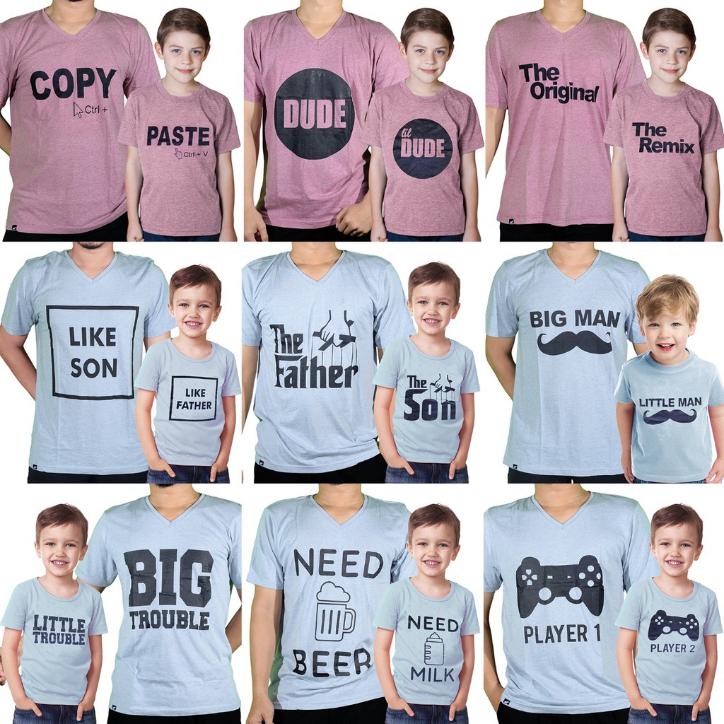  Kaos  Couple  Anak dan Ayah Harga  untuk 2 pcs kaos  