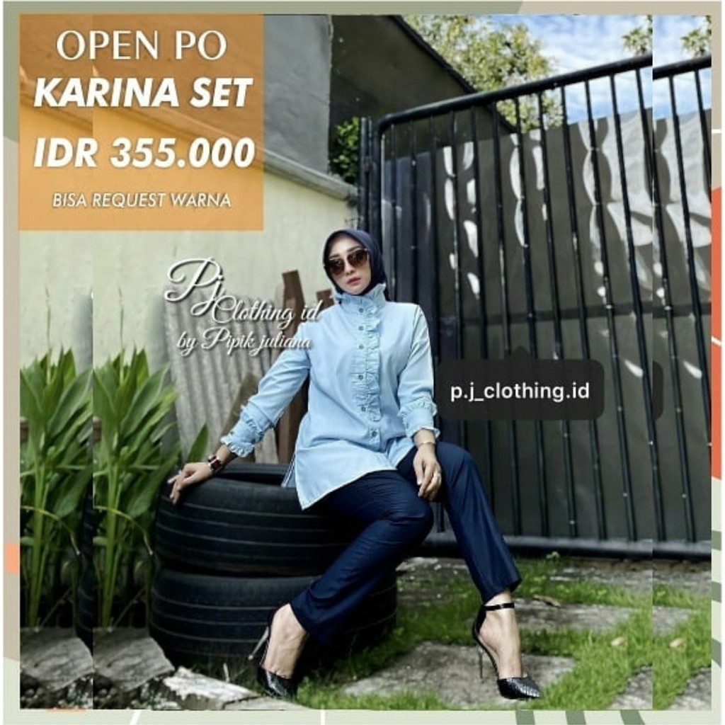 SETELAN WANITA KARINA SET POLOS BY PIPIK JULIANA p.j_clothing