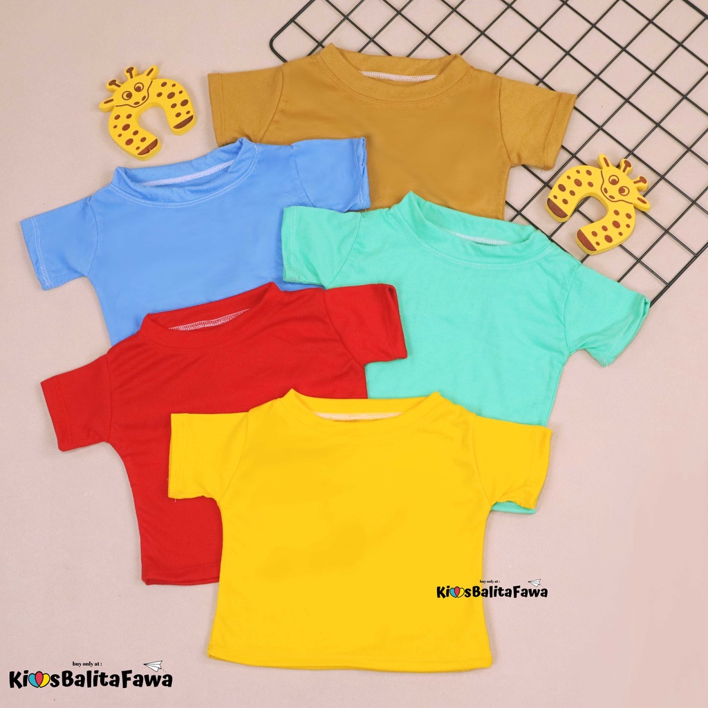 Kaos Isyana uk 1-6 Tahun / Kids T-Shirt Polos Lengan Pendek Cewek Kaos Anak Perempuan Baju Import