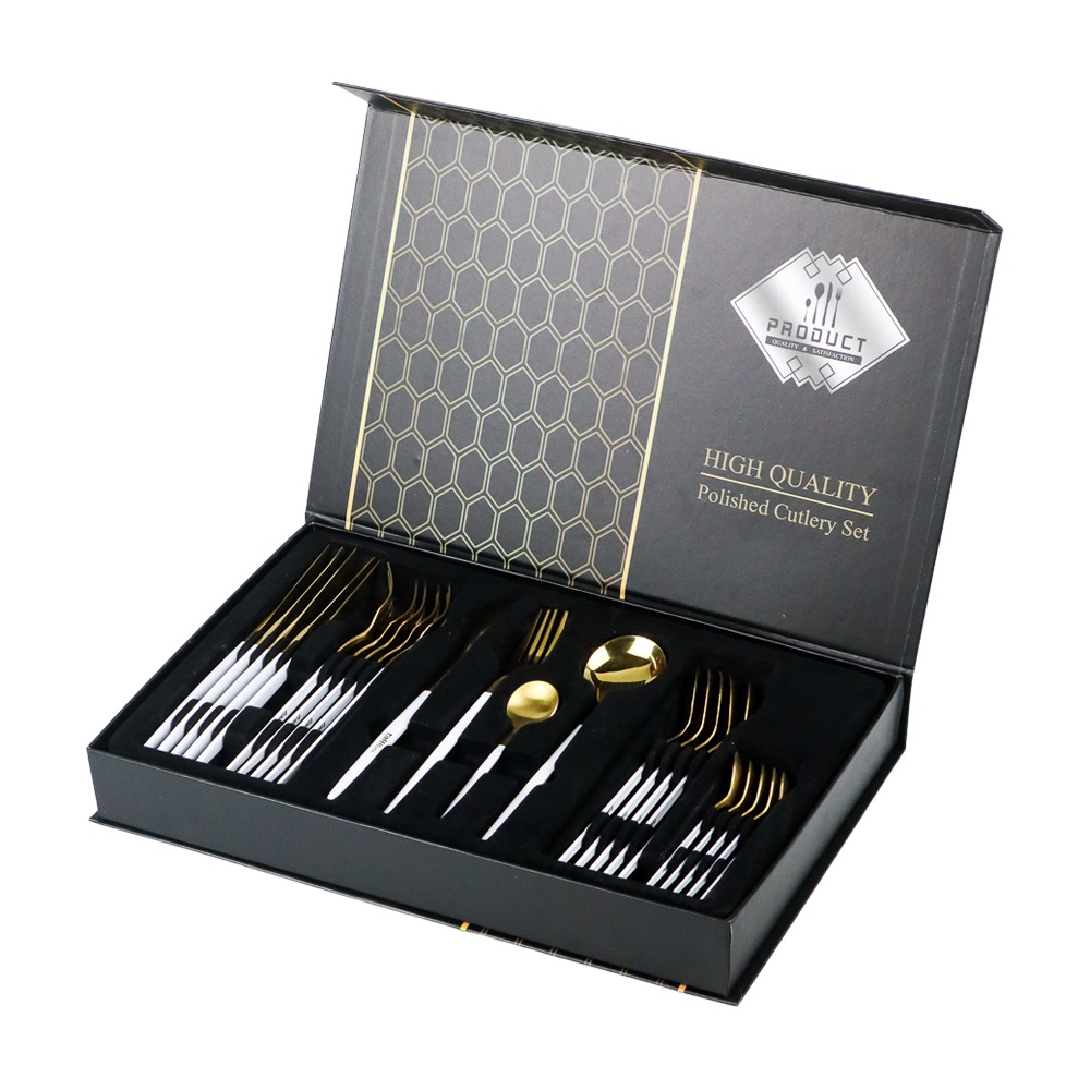 Set Alat Makan Hampers Souvenir Estetik / Cutlery Set Perlengkapan Makan Sendok Garpu Pisau 24 PCS