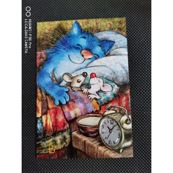 

kartu pos bluecat/bluecat postcard