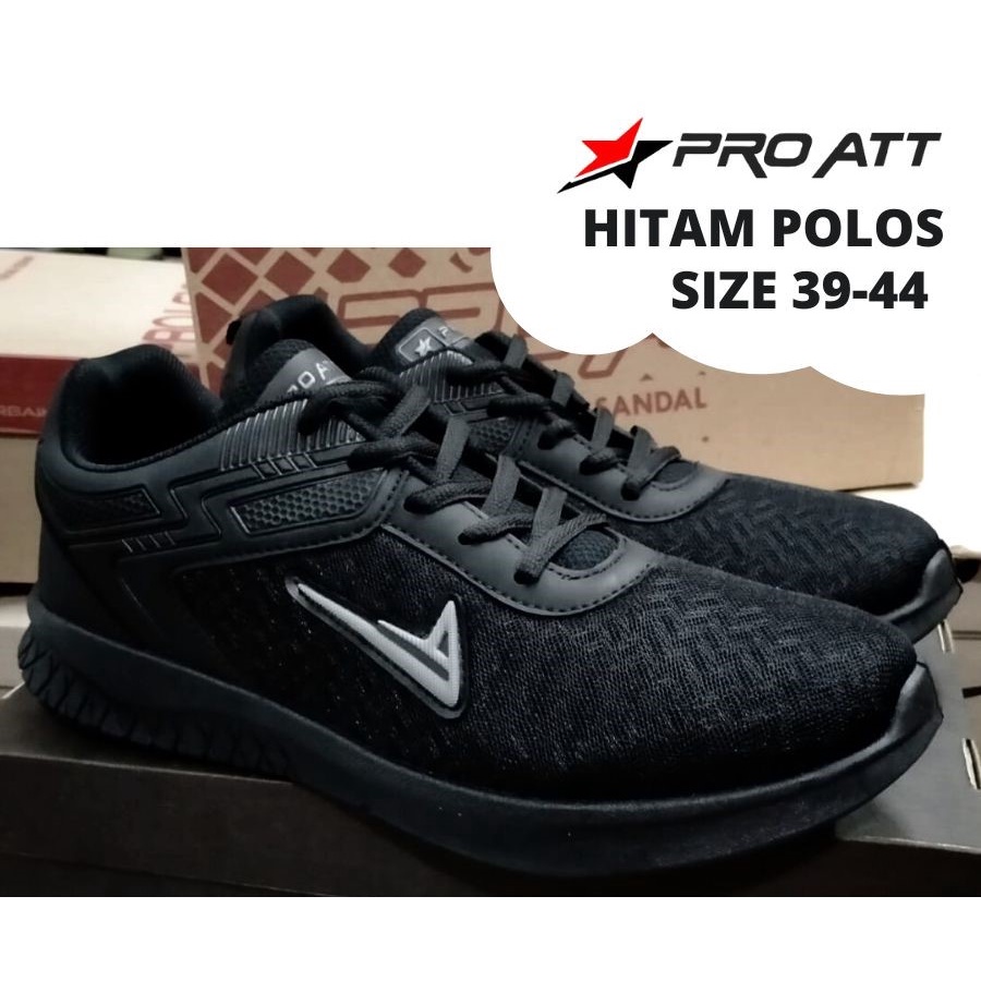 SEPATU SEKOLAH PRO ATT PI 600 - PC 870 HITAM/HITAM PUTIH SIZE 39-42 SEPATU TALI SEPATU OLAHRAGA SNEAKER PRIA SEPATU KERJA