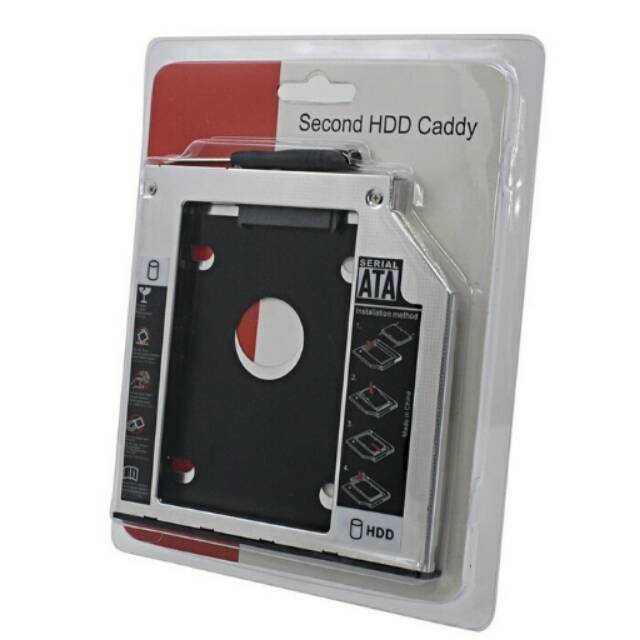 Hdd caddy / 2nd hard disk slot laptop 9.5mm sata to sata 9.5 mm