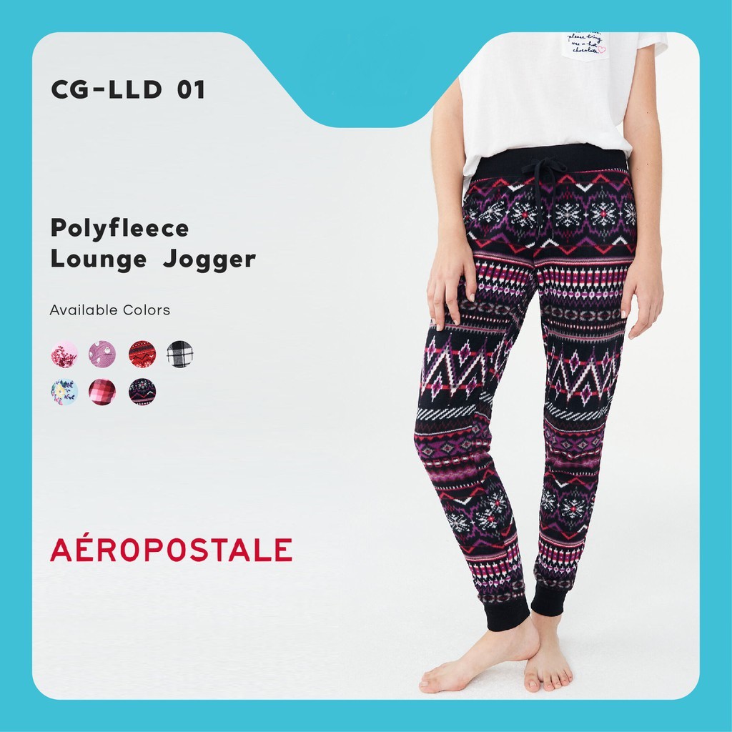 Celana Jogger wanita Aeropostale Polyfleece Lounge Jogger