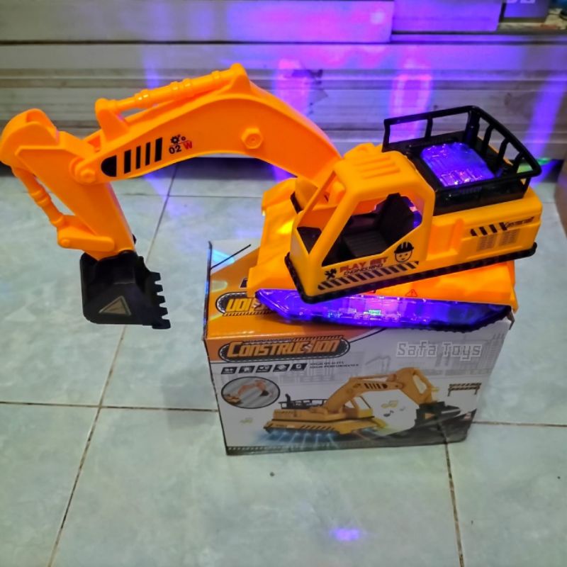 Mainan Anak Mobil Excavator/ Mobil Beko Berjalan Otomatis