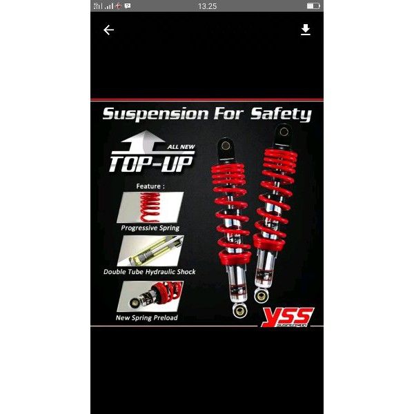 TOPPP shock belakang yss top up jupiter vega f1zr vega new jupiter z new