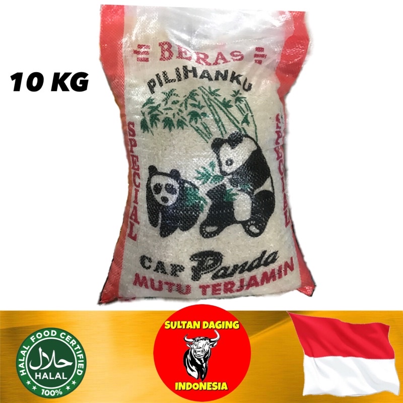 

BERAS CAP PANDA 10 KG/ BERAS KEPALA SUPER CAP PANDA 10 KG/ BERAS PILIHANKU CAP PANDA MUTU TERJAMIN
