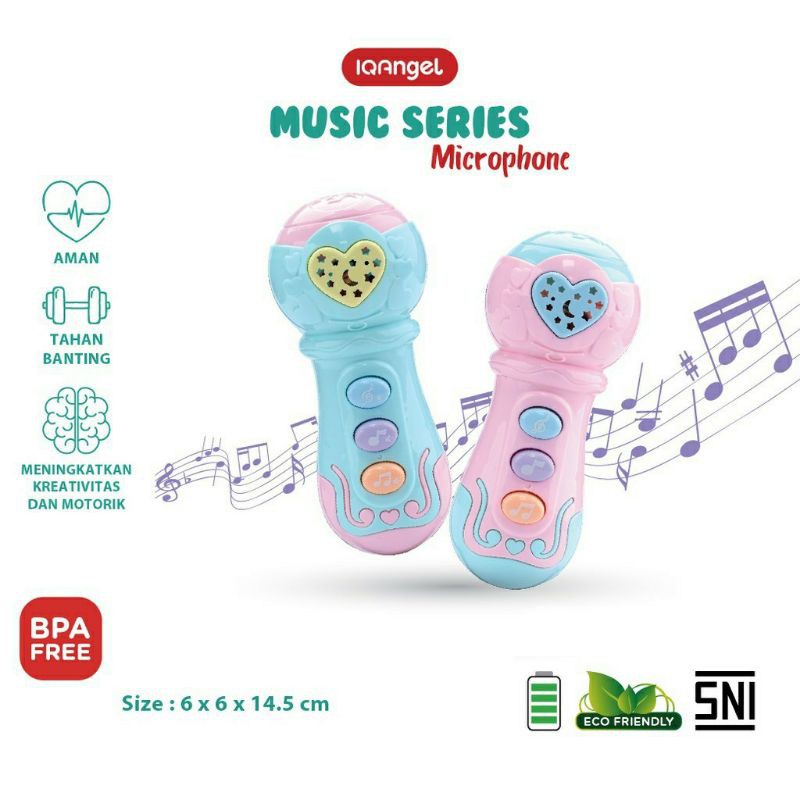 IQ Angel Microphone Toys - Mainan Mic Anak Bayi Mainan Musik Bayi 18M+