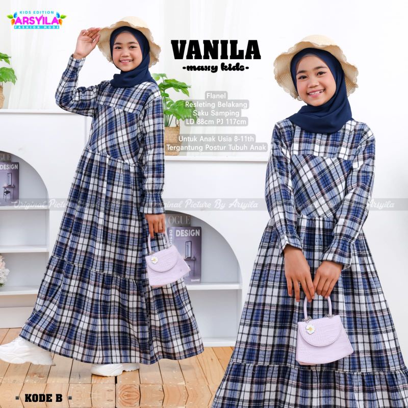 Vanila Ameena Ayania Maxy Kids By ARSYILA • Maxi Dress Gamis Kids Teen Remaja Anak Perempuan Muslim