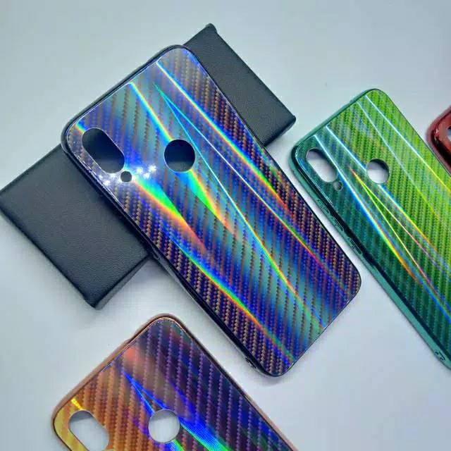 Case Aurora Carbon Glass Kaca Xiaomi Redmi Note 7 Pro/Redmi Note 7