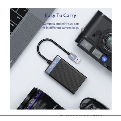 Usb Type-c 3.0 card reader orico Ms cf sd micro sd tf memory card 4in1 5Gbps read single CL4D-C3 - Pembaca kartu memori