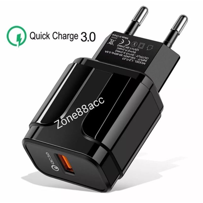 Casan Charger Charging Micro USB 5V 3.0A 18W Quick Fast Flash Qualcomm Charge Adapter Batok Kabel