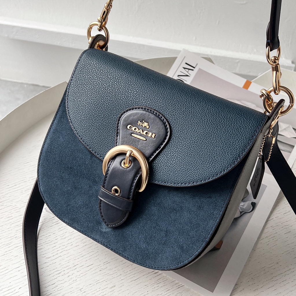 [Instant/Same Day]coach original 5688 women's new Kleo series saddle bag flip bag shoulder bag messenger bag handbag  mab