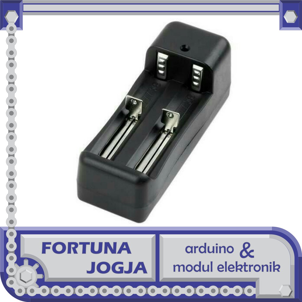 Charger Baterai 2 Slot / Cas Batre 18650 AA AAA