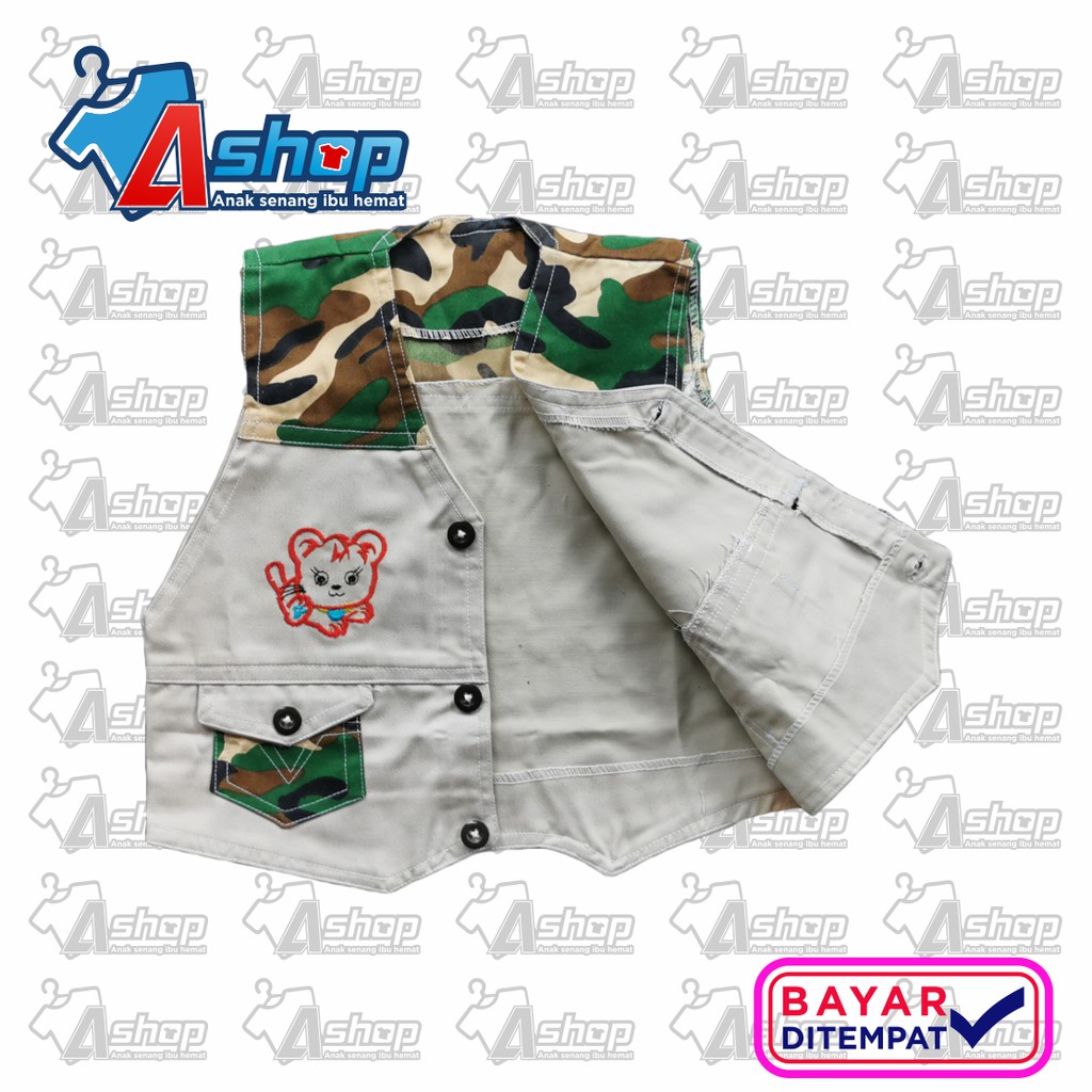 Rompi Bayi Motif Army 2-12 Bulan