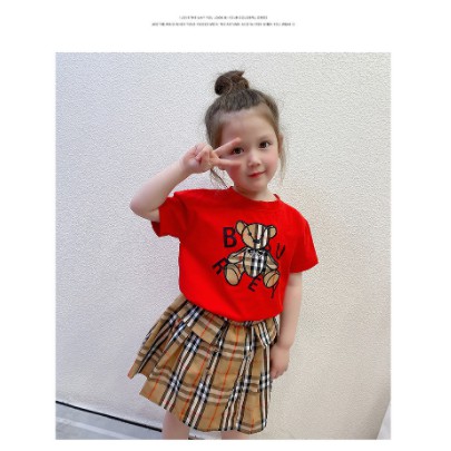 Plazababyku SET NOONA BE-AR EBV Setelan anak perempuan motif lucu atasan dan rok berkualitas