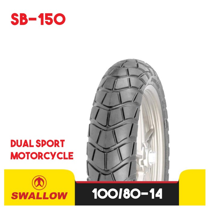 BAN LUAR MOTOR RING 14 SWALLOW SB-150 TUBELESS 100/80