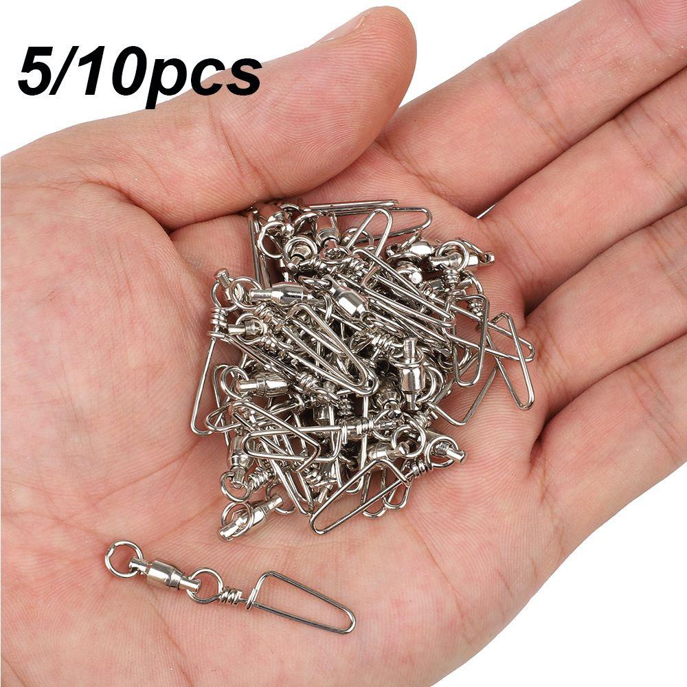 CHOOKYY 5/10pcs Konektor Snap Pancing Dengan Pin Cincin Padat Baru Stainless Steel Heavy Duty Ball