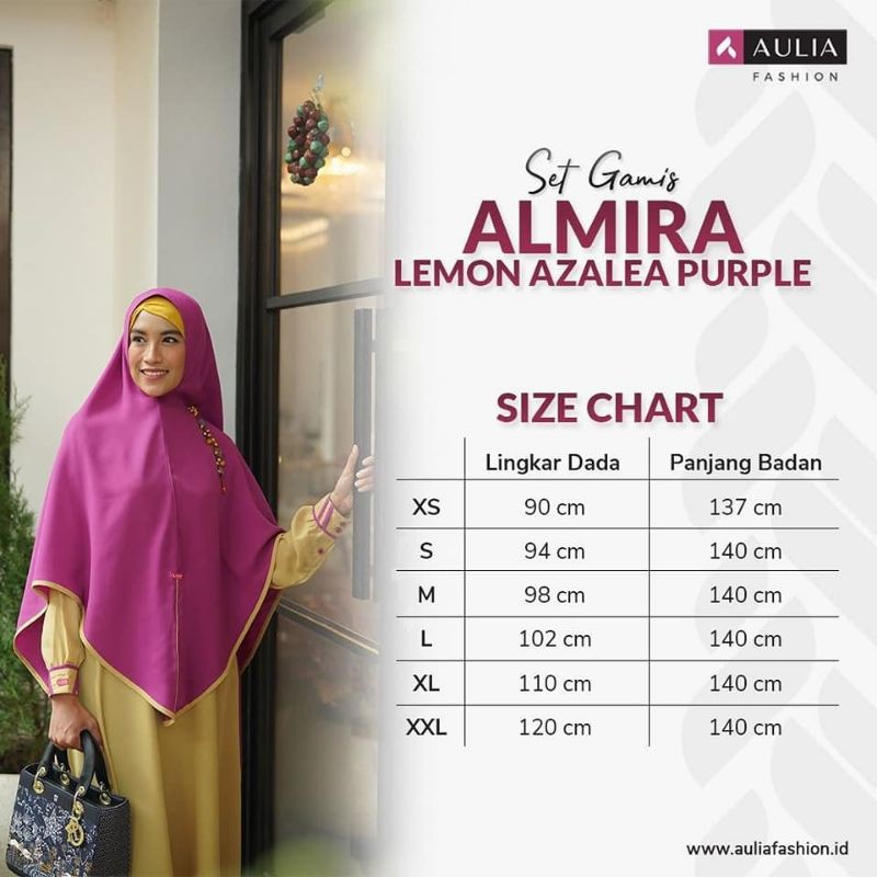 SET GAMIS ALMIRA LEMON AZALEA PURPLE AULIA FASHION