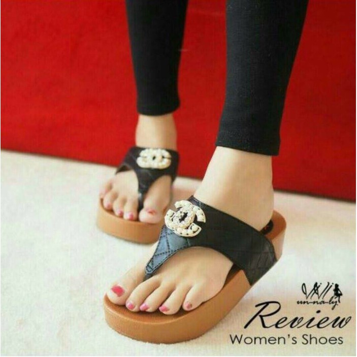 Sandal Wanita Wedges Jepit WD14