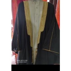Jubah habaib luaran arab Bisht imam masjid arab ustad lis bordir