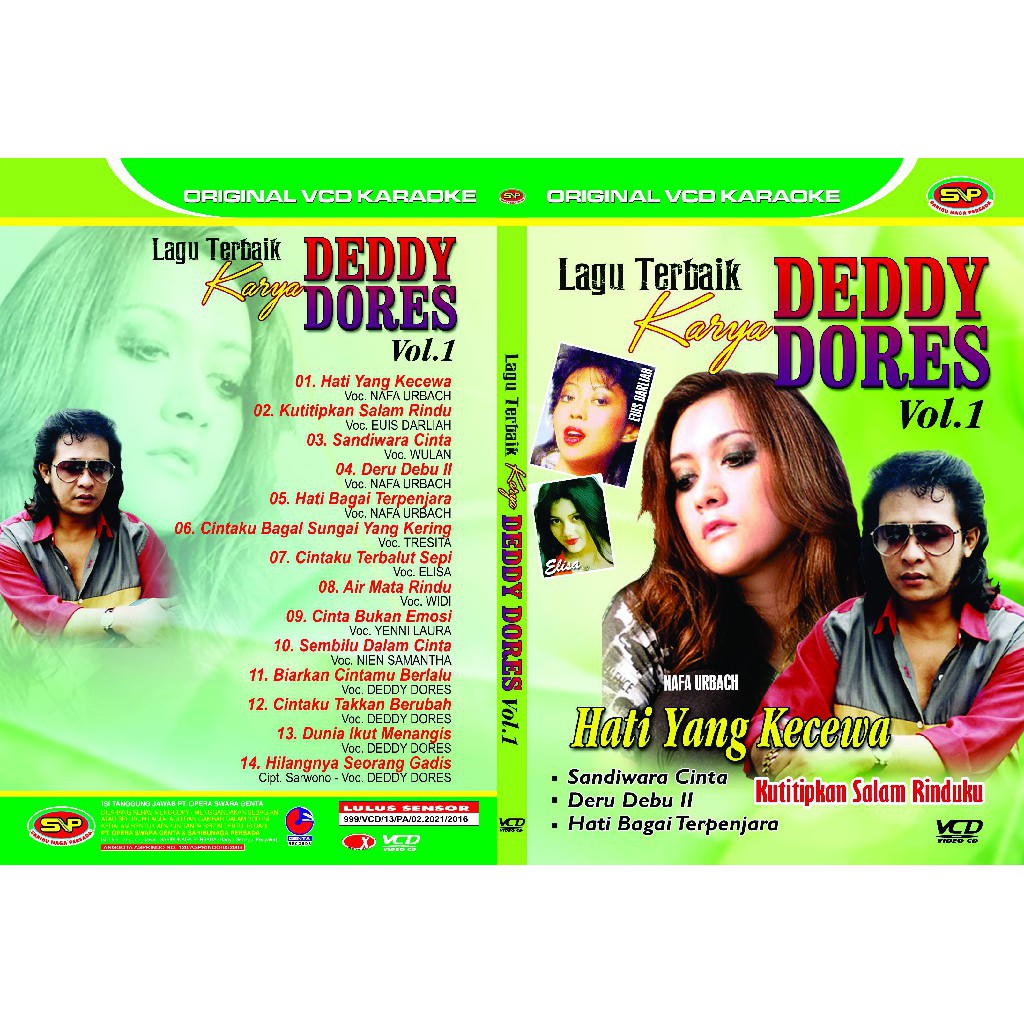 VCD Original Pop Kenangan - Lagu Terbaik Karya Deddy Dores Vol 1