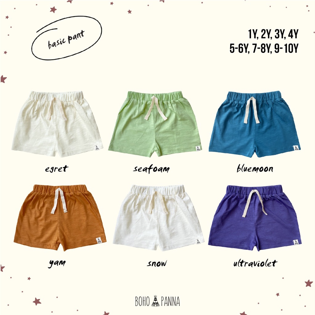 Celana Pendek Anak Bohopanna Basic Pants 1-3 Tahun