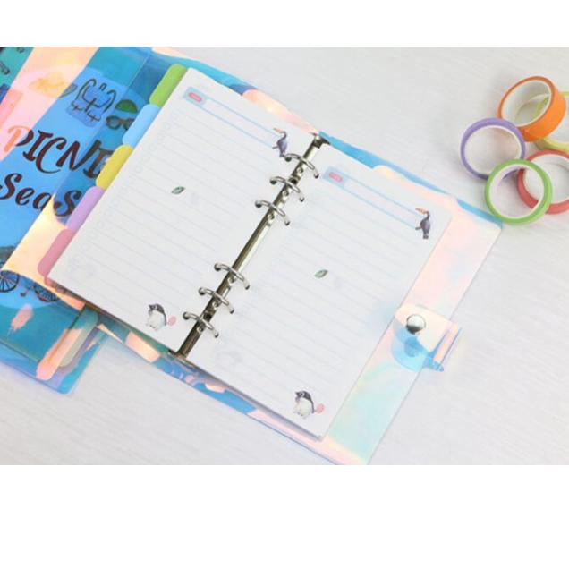 

Big Sale SOFT COVER PLASTIC BINDER A6 - 6 RING - TRANSPARENT LASER