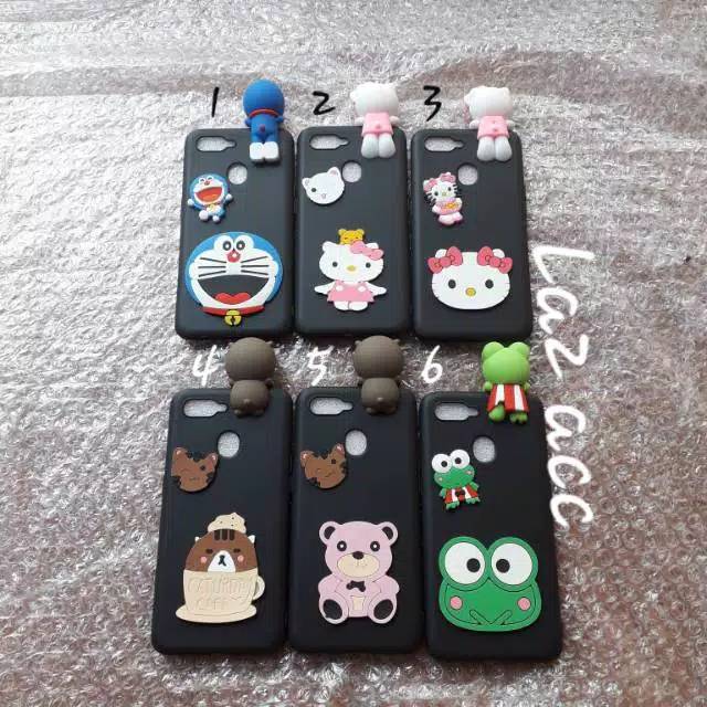 Case Soft case softcase silikon Oppo A5S macaron karakter intip