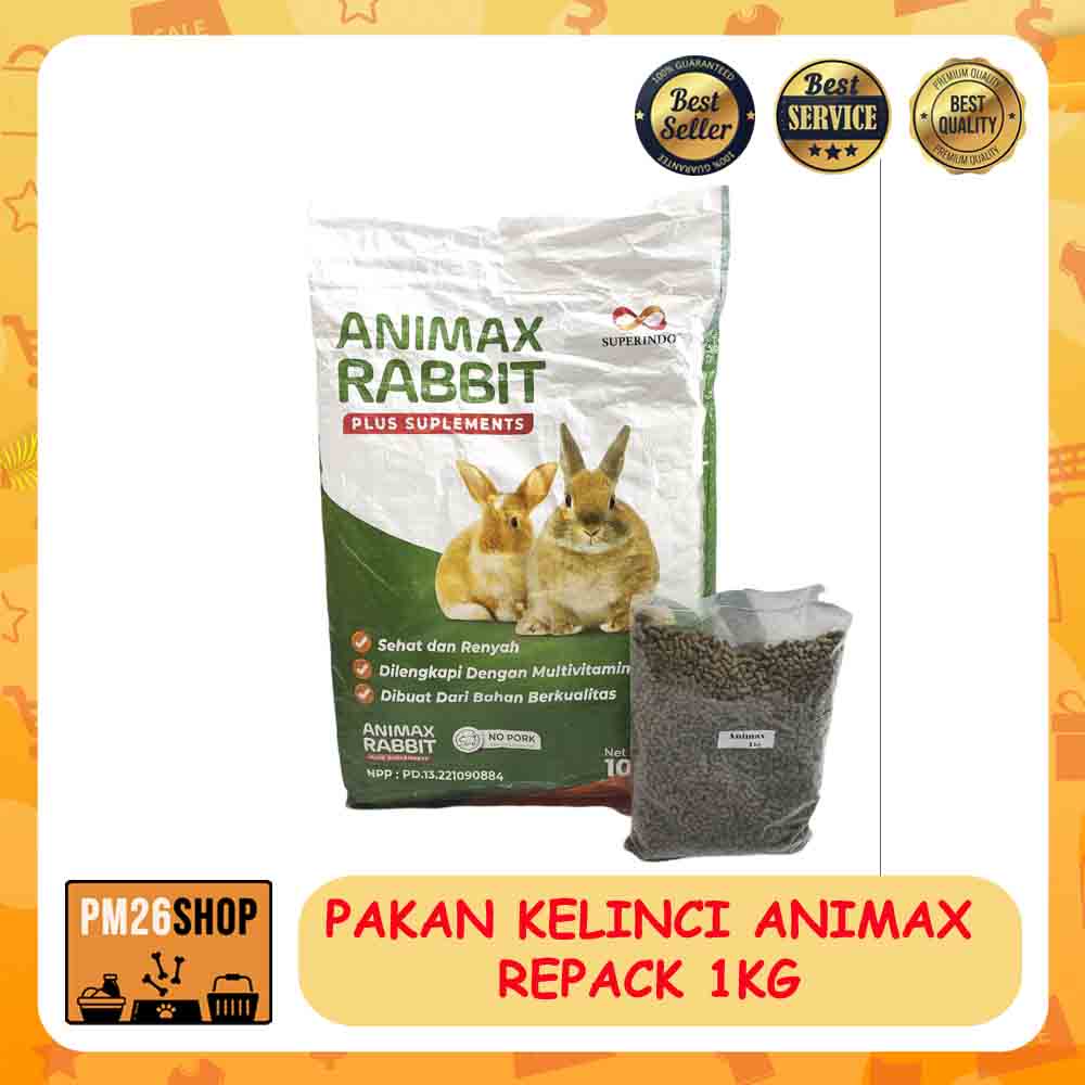 PAKAN KELINCI ANIMAX RABBIT FOOD REPACK 1 KG